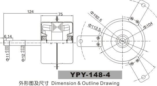 Exhaust hood fan motor Drawing reference